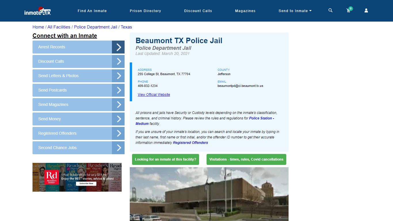 Beaumont TX Police Jail & Inmate Search - Beaumont, TX