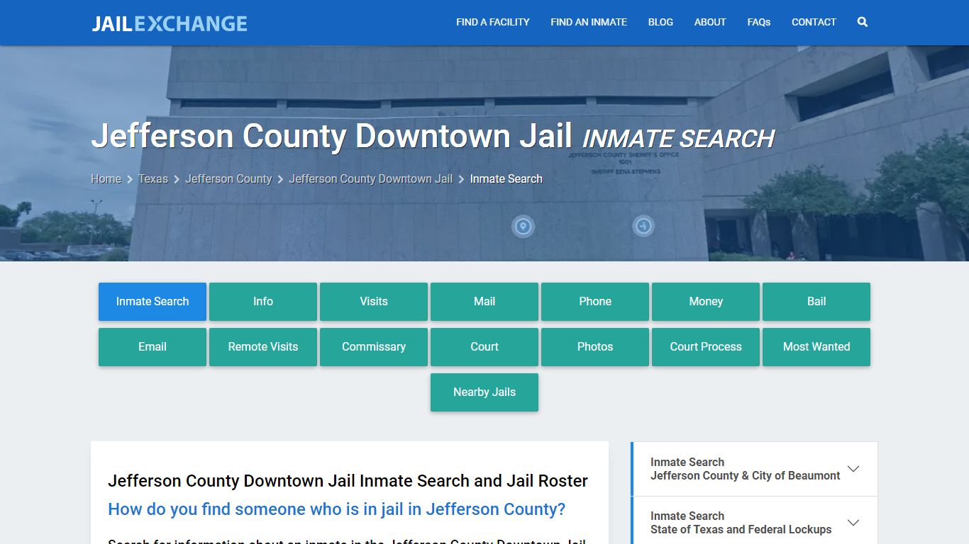 Jefferson County Downtown Jail Inmate Search - Jail Exchange